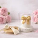 Świeca sojowa JAJKO Z KOKARDĄ w szkle świeca wielkanocna prezent handmade